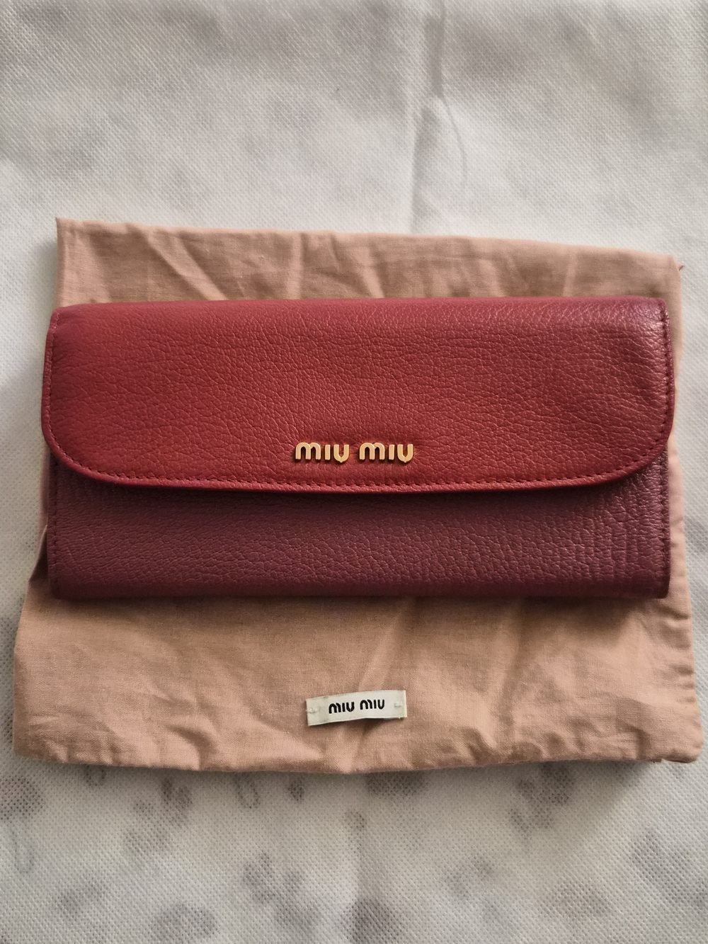 Miu Miu Red Leather Continental Wallet